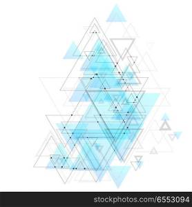 Abstract polygonal low poly vector background with blue triangles, connecting dots and lines. Connection structure. Abstract polygonal low poly vector background with blue triangles, connecting dots and lines. Connection structure.