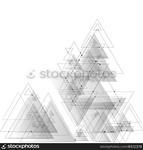 Abstract polygonal low poly vector background with gray triangles, connecting dots and lines. Connection structure.. Abstract polygonal low poly vector background with gray triangles, connecting dots and lines. Connection structure