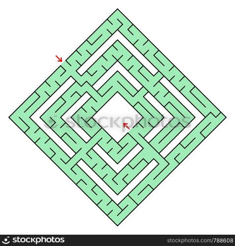 Abstract polygonal maze of fantastic shape. Vector illustration isolated on white background. Abstract polygonal maze of fantastic shape. Vector illustration isolated on white background.