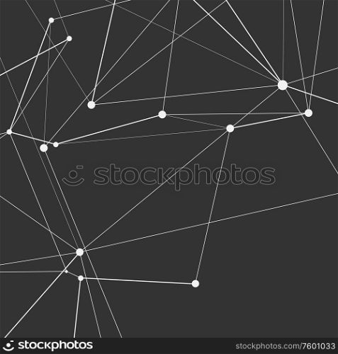 Abstract polygonal pannern with connecting dots and lines. Science and technology vector dark background.. Abstract polygonal pannern with connecting dots and lines. Science and technology vector dark background
