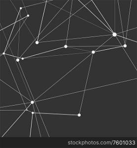 Abstract polygonal pannern with connecting dots and lines. Science and technology vector dark background.. Abstract polygonal pannern with connecting dots and lines. Science and technology vector dark background