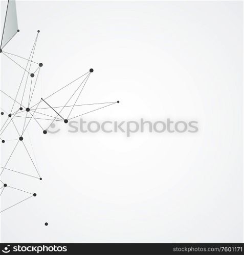 Abstract Polygonal Space background with connecting dots and lines