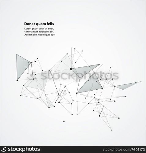 Abstract Polygonal Space background with connecting dots and lines