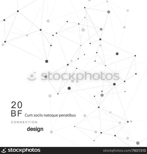 Abstract polygonal technology background with connecting dots and lines.. Abstract polygonal technology background with connecting dots and lines