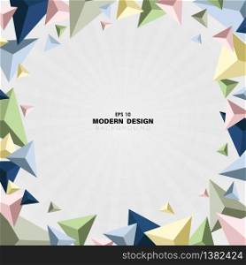 Abstract polygonal triangle shape pattern design cover background. Decorate for ad, poster, artwork, template design, print. illustration vector eps10