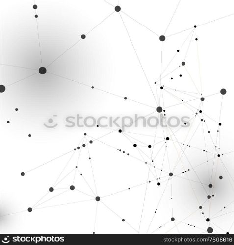 Abstract polygonal with connecting low poly shapes. Connection dots and lines science background.. Connection dots and lines science background
