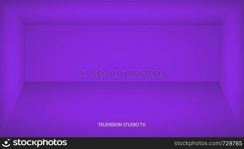 Abstract proton purple empty room, niche with proton purple wall, floor, ceiling, dark side without any textures, box top view colorless 3d illustration.. Abstract proton purple empty room, niche with proton purple wall, floor, ceiling, dark side without any textures, box top view colorless 3d illustration