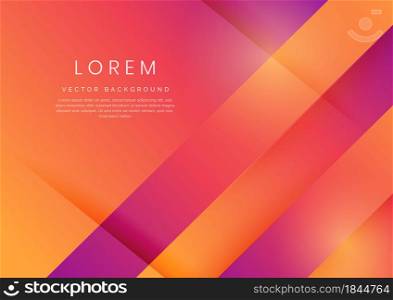 Abstract purple and orange gradient diagonal background. You can use for ad, poster, template, business presentation. Vector illustration