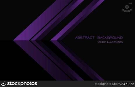 Abstract purple arrow direction on black with blank space for text design modern luxury futuristic background vector illustration.