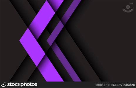 Abstract purple arrow direction on dark grey design modern futuristic technology background vector illustration.
