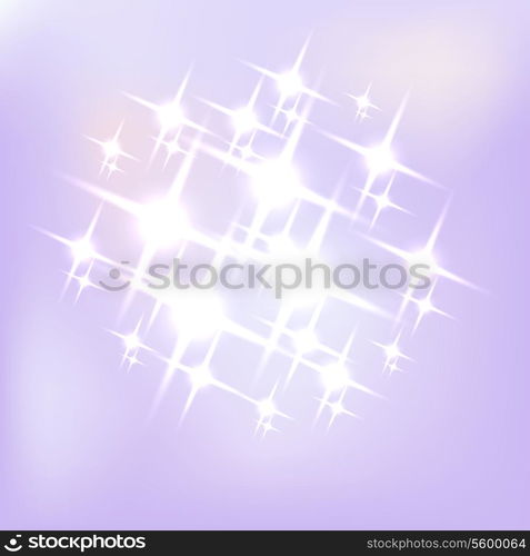 Abstract purple background with flares. Vector illustration