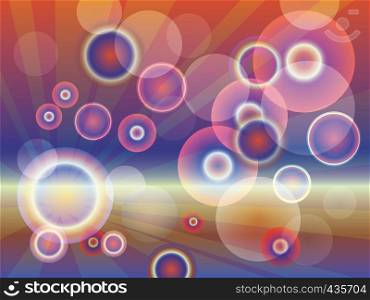 Abstract purple bokeh. The vibrant multicolored defocused background.
