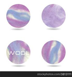 Abstract purple colorful background. Sheep wool vector backdrop. Vector banner for you design