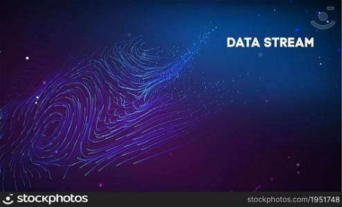 Abstract purple data stream. Abstract digital background cloud technology.. Abstract purple data stream. Abstract digital background cloud technology. Big Data Technology vector illustration.