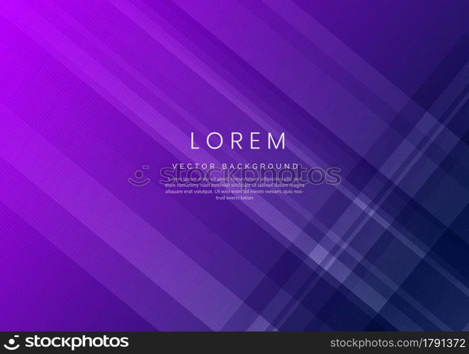 Abstract purple gradient geometric diagonal overlay layer background. You can use for ad, poster, template, business presentation. Vector illustration