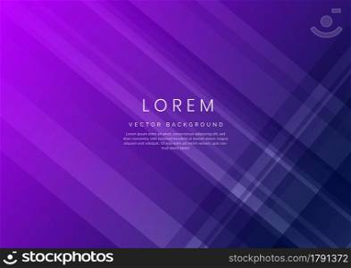 Abstract purple gradient geometric diagonal overlay layer background. You can use for ad, poster, template, business presentation. Vector illustration