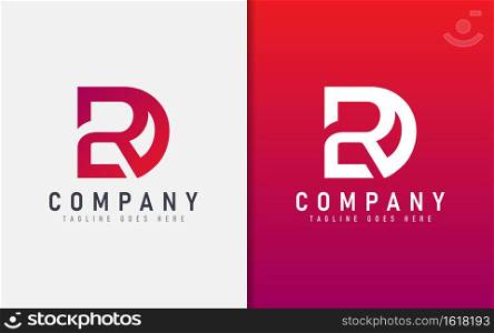 Abstract R and D Geometric Modern Logo Design. Usable For Business, Community, Foundation, Tech, Services Company. Vector Logo Design Illustration. Graphic Design Element.