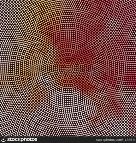 Abstract radial colorful dotted vector background. Halftone effect.. Abstract radial colorful dotted vector background. Halftone effect
