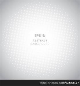 Abstract radial halftone pattern on white background with copy space. Vector illustration