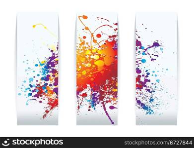 Abstract raibow ink splat background business card concept