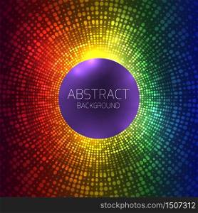 Abstract rainbow background with halftones and place for text. Vector background with dots for your creativity.. Abstract rainbow background with halftones and place for text.