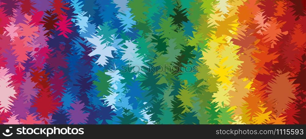 Abstract rainbow background with thorns for your creativity