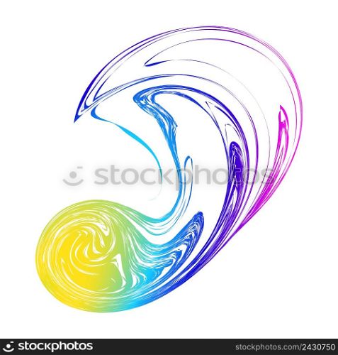abstract rainbow blot blur background vector hologram, splash of colors, dynamic color transition pattern causes pleasant emotions