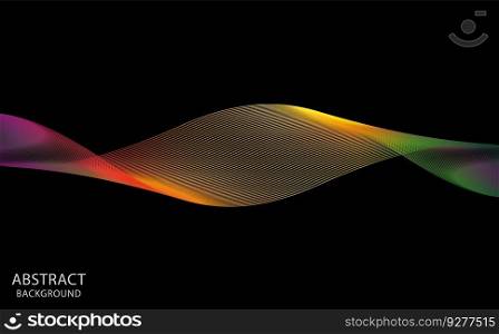Abstract rainbow light wave futuristic background Vector Image