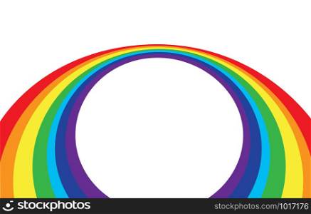 abstract rainbow wave on a white background