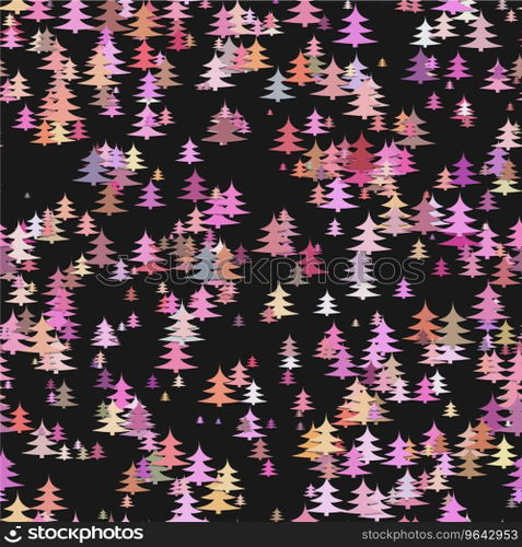 Abstract random pine tree pattern background Vector Image