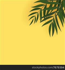 Abstract Realistic Green Palm Leaf Tropical Background. Vector illustration. Abstract Realistic Green Palm Leaf Tropical Background. Vector illustration EPS10
