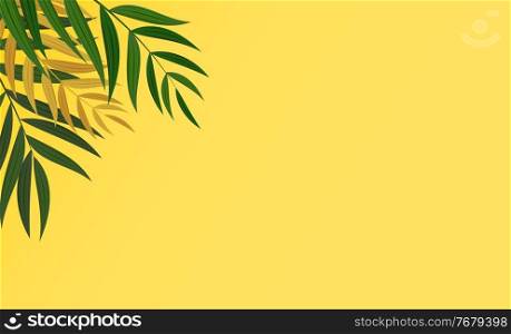 Abstract Realistic Green Palm Leaf Tropical Background. Vector illustration. Abstract Realistic Green Palm Leaf Tropical Background. Vector illustration EPS10