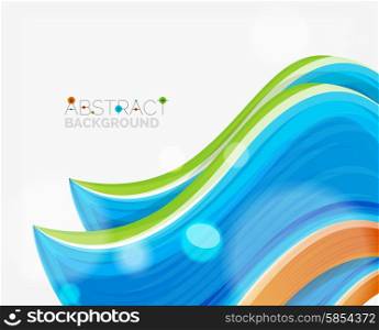 Abstract realistic solid wave background. Vector illustration. Abstract realistic solid wave background