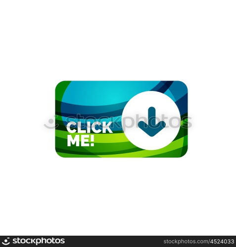 Abstract rectangle button template. Vector abstract rectangle button template