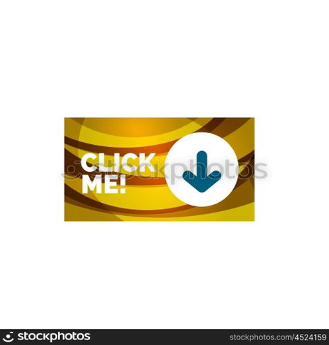 Abstract rectangle button template. Vector abstract rectangle button template