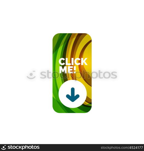 Abstract rectangle button template. Vector abstract rectangle button template