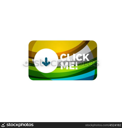Abstract rectangle button template. Vector abstract rectangle button template