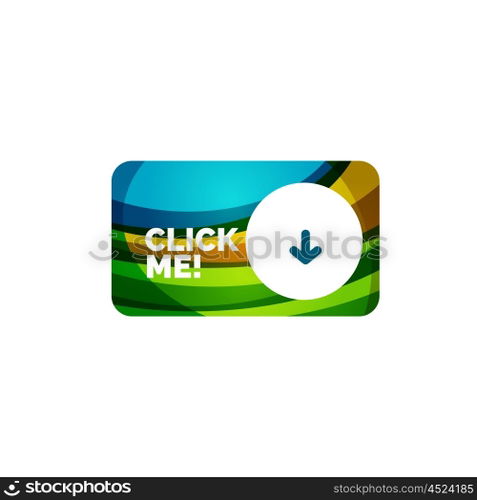 Abstract rectangle button template. Vector abstract rectangle button template
