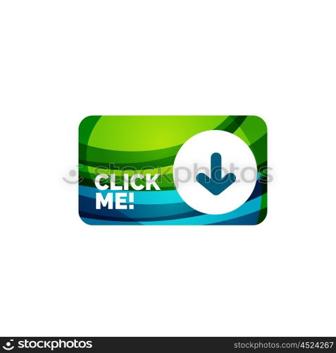 Abstract rectangle button template. Vector abstract rectangle button template