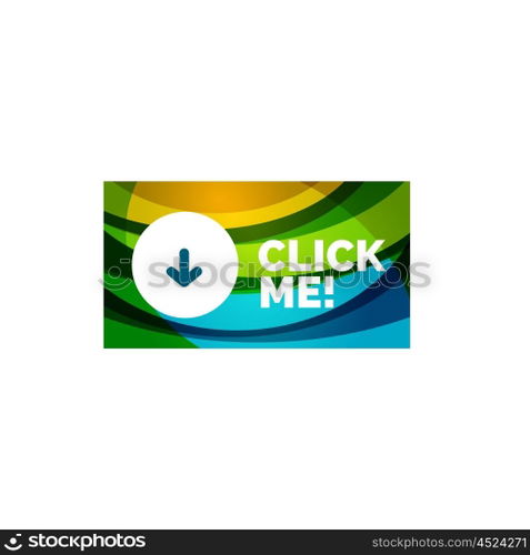 Abstract rectangle button template. Vector abstract rectangle button template