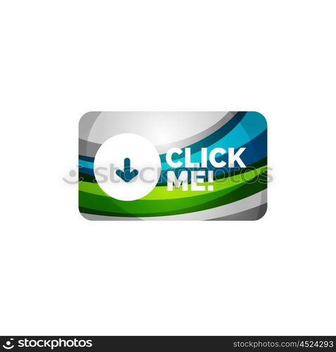 Abstract rectangle button template. Vector abstract rectangle button template