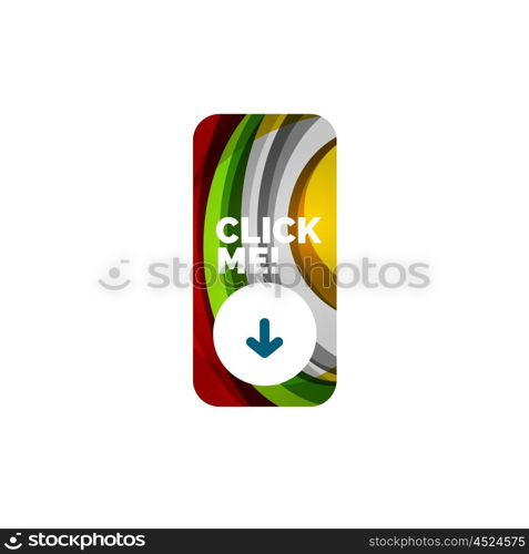 Abstract rectangle button template. Vector abstract rectangle button template