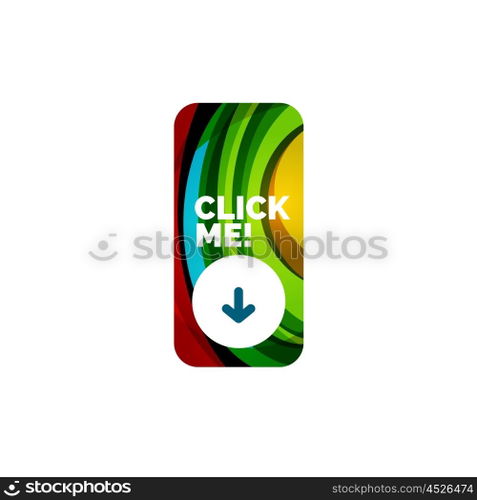 Abstract rectangle button template. Vector abstract rectangle button template
