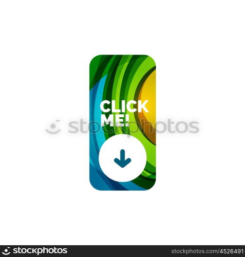 Abstract rectangle button template. Vector abstract rectangle button template