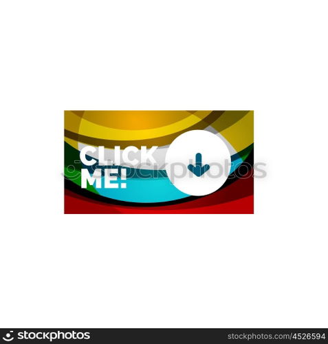 Abstract rectangle button template. Vector abstract rectangle button template