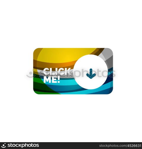 Abstract rectangle button template. Vector abstract rectangle button template