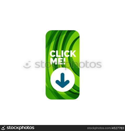 Abstract rectangle button template. Vector abstract rectangle button template