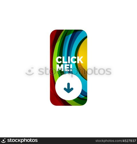 Abstract rectangle button template. Vector abstract rectangle button template