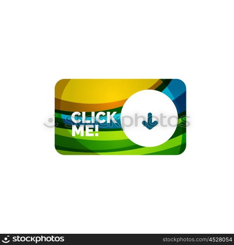 Abstract rectangle button template. Vector abstract rectangle button template