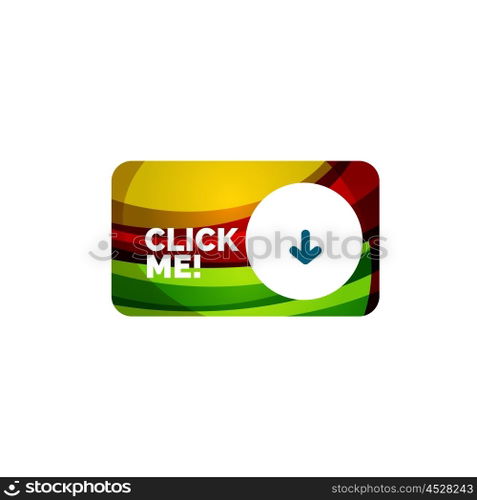 Abstract rectangle button template. Vector abstract rectangle button template
